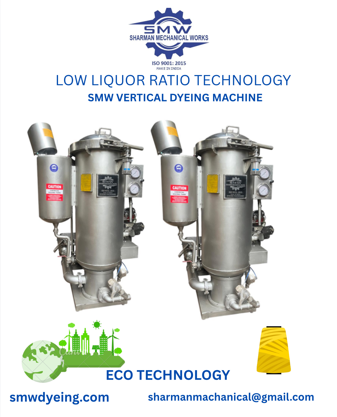 SMW Vertical Dyeing Machine (Low Liquor Ratio Technology)